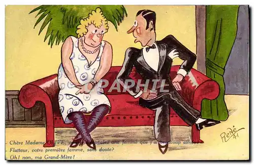 Cartes postales Humour Madame Olive