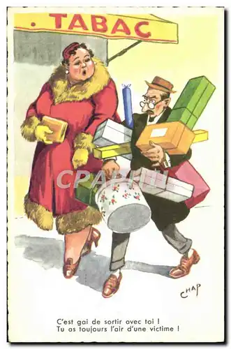 Cartes postales Humour Tabac Chap