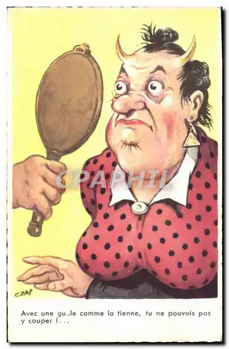 Cartes postales Humour Avec ma gu Chap