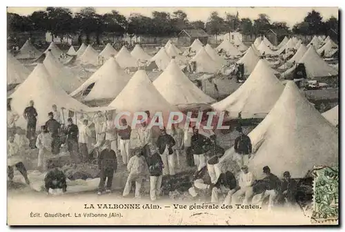 Ansichtskarte AK Militaria La Valbonne Vue generale des tentes