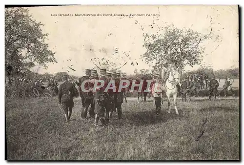 Cartes postales Militaria Les grandes manoeuvres du Nord Ouest Pendant l&#39action