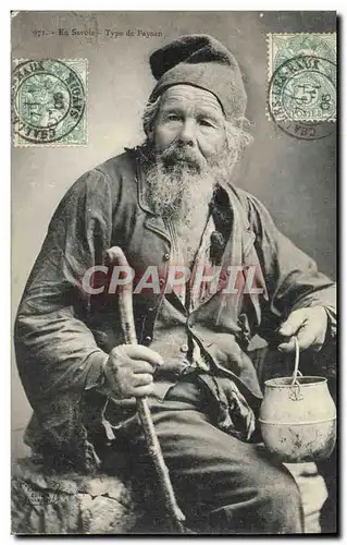 Cartes postales Folklore Type de paysan savoyard Savoie TOP