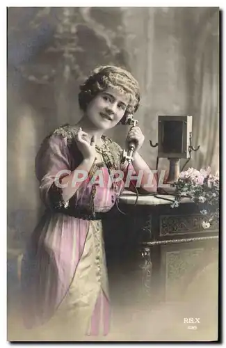 Cartes postales Fantaisie Telephone Femme