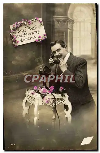 Cartes postales Fantaisie Telephone Homme