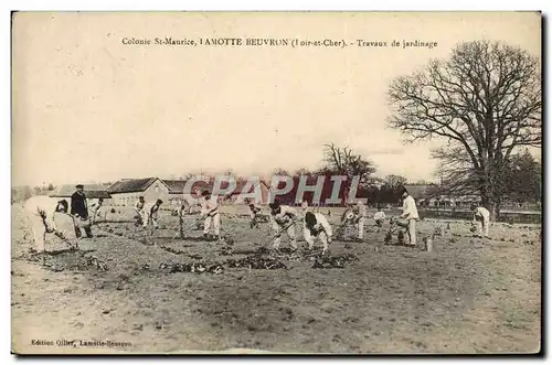 Ansichtskarte AK Colonie St Maurice Lamotte Beuvron Travaux de jardinage