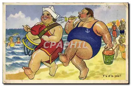 Cartes postales Humour Plage Y&#39a d&#39la joie