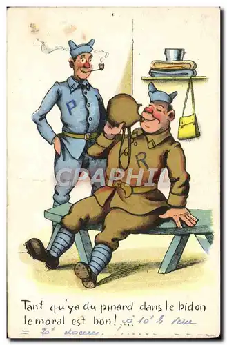 Cartes postales Humour Soldat Militaria