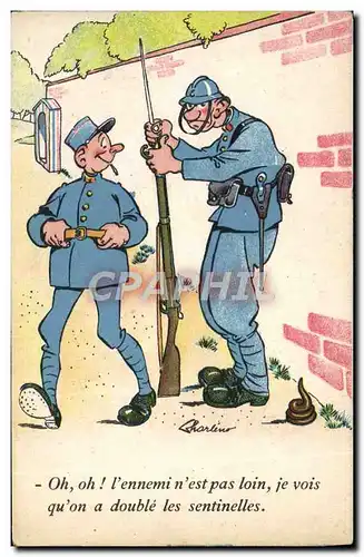 Cartes postales Humour Soldat Militaria