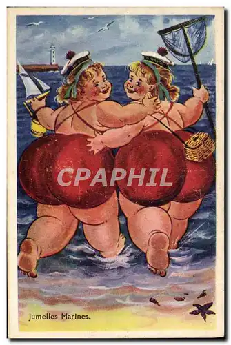 Cartes postales Humour Jumelles marines Plage