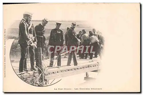 Cartes postales Militaria Le pont Birago Les officiers etrangers