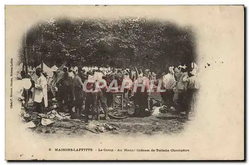 Cartes postales Militaria Maisons Laffitte le camp Au blanc Cabinet de toilette champetre