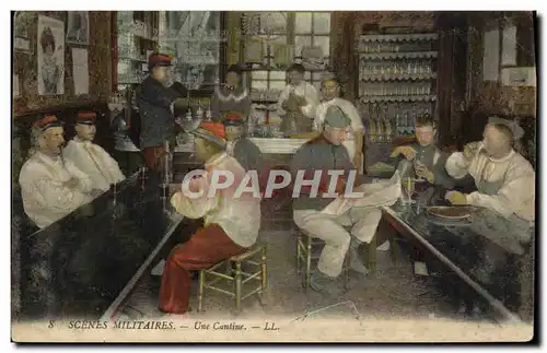 Cartes postales Militaria Une cantine