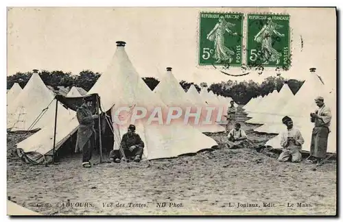 Cartes postales Militaria Camp d&#39Auvours Vue des tentes