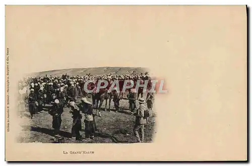 Cartes postales Militaria La grand halte