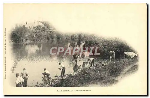 Cartes postales Militaria La lessive du cantonnement