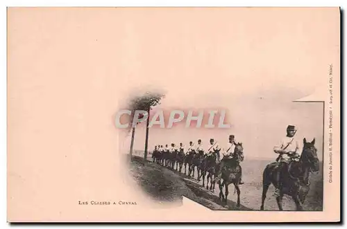 Cartes postales Militaria Les classes a cheval