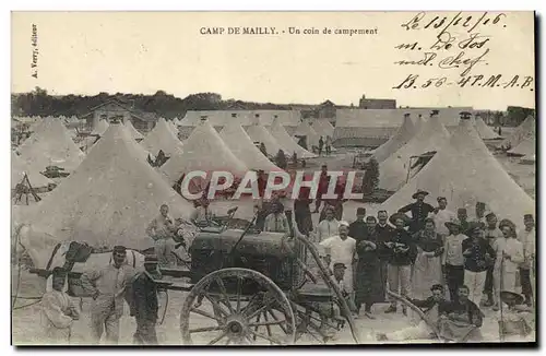 Ansichtskarte AK Militaria Camp de Mailly Un coin de campement