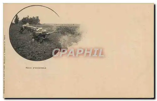 Cartes postales Militaria Feux d&#39ensemble