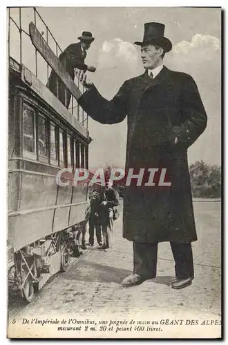 Cartes postales Foklore Geant De l&#39imperiale a l&#39omnibus Geant des ALpes 2m30 TOP
