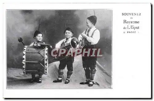 Cartes postales Foklore Nain Souvenir du royaume de Lilliput Paris