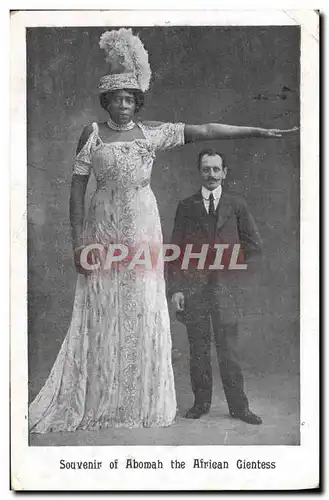 Cartes postales Foklore Adomah the african Gientess Geant Geante