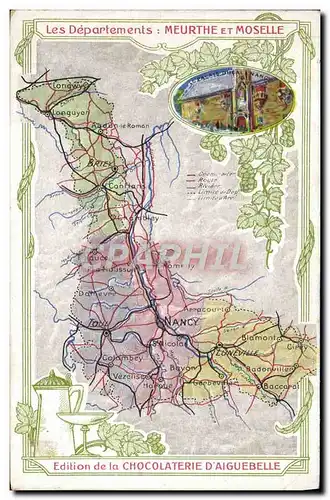 Cartes postales Cartes Geographiques Chocolaterie d&#39Aiguebelle Meurthe et Moselle Nancy Palais