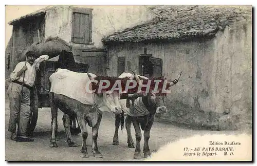 Ansichtskarte AK Folklore Au pays Basque Avant led epart