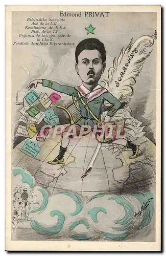 Cartes postales Esperanto Edmond Privat