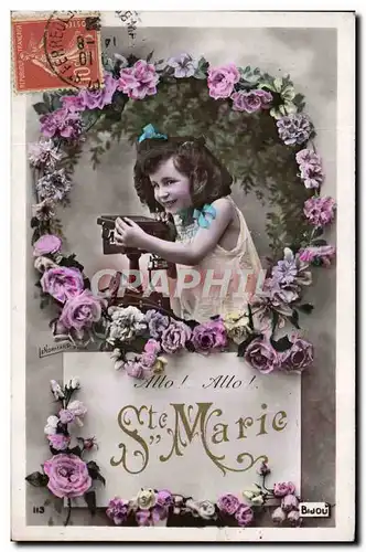 Cartes postales Fantaisie Telephone Enfant