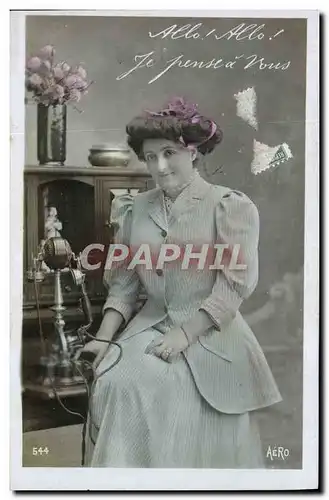 Cartes postales Fantaisie Telephone Femme