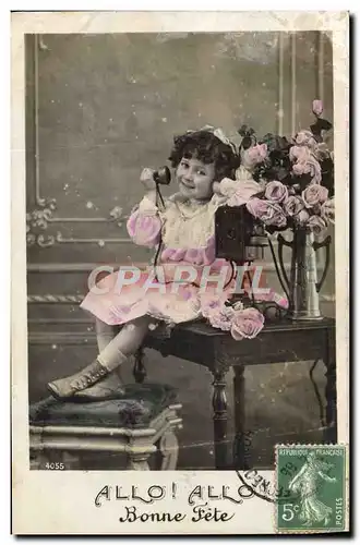 Cartes postales Fantaisie Telephone Enfant