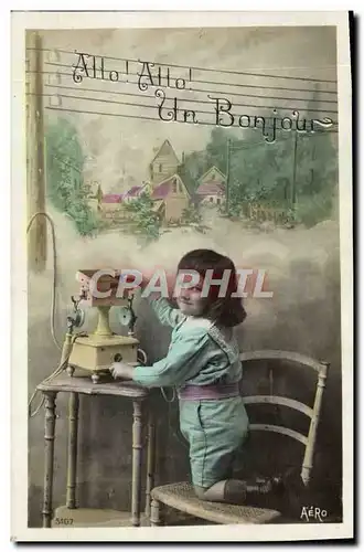 Cartes postales Fantaisie Telephone Enfant