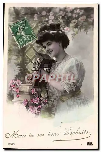 Cartes postales Fantaisie Telephone Femme