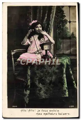 Cartes postales Fantaisie Telephone Enfant