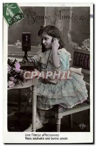 Cartes postales Fantaisie Telephone Enfant