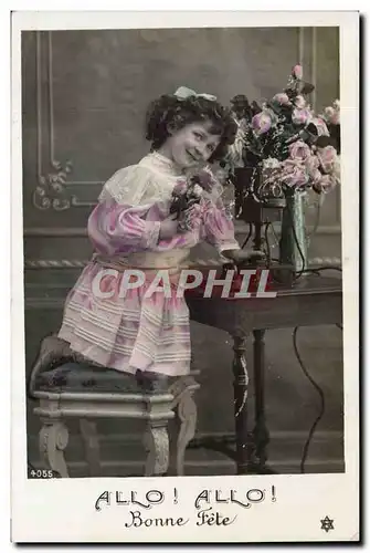 Cartes postales Fantaisie Telephone Enfant