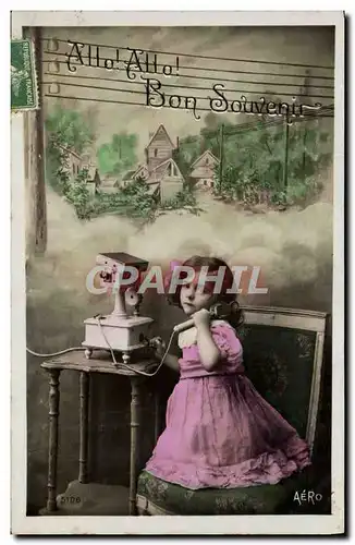 Cartes postales Fantaisie Telephone Enfant