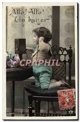 Cartes postales Fantaisie Telephone Enfant