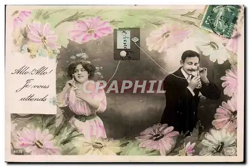 Cartes postales Fantaisie Telephone Femme Homme