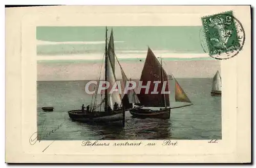 Cartes postales Bateau Pecheurs rentrant au port