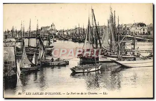 Cartes postales Bateau Les Sables d&#39Olonne Le port vu de la Chaume