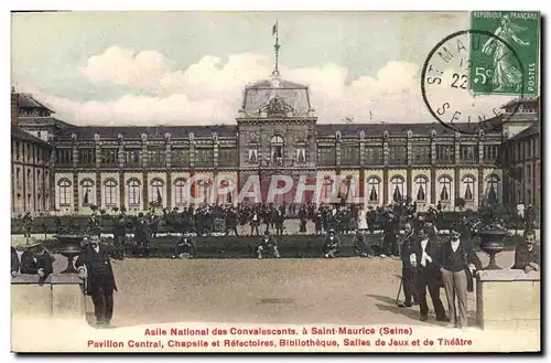 Cartes postales Saint Maurice Asile national des convalescents Pavillon central Chapelle et refectoires Biblioth