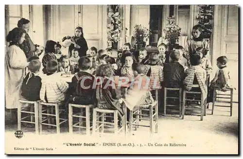 Cartes postales Enfants L&#39avenir social Epone Un coin du refectoire TOP