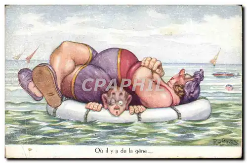 Cartes postales Fantaisie Humour Plage