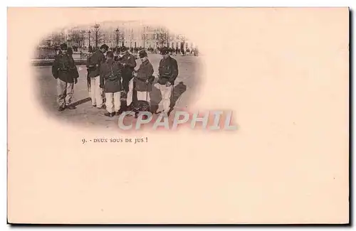 Cartes postales Militaria Deux sous de jus