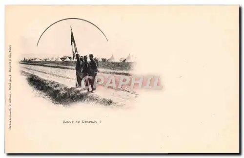 Cartes postales Militaria Salut au drapeau