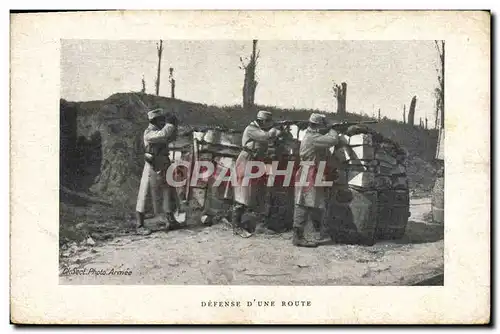 Cartes postales Militaria Defense d&#39une route