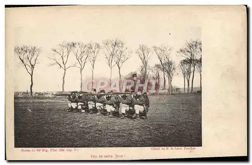 Cartes postales Militaria Feu de salve Joue