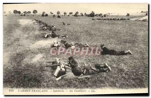 Ansichtskarte AK Militaria Infanterie En tirailleurs