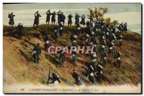 Cartes postales Militaria Infanterie A l&#39assaut